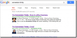 Conversion Trinity search and Google Plus Profiles