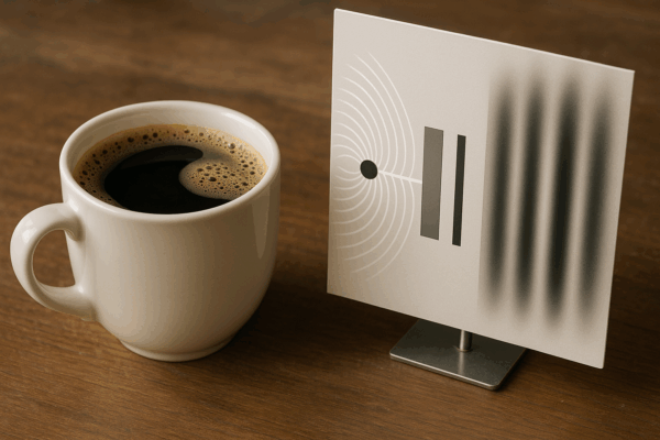 Coffee and the 2 slit quantum experiment