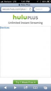 hulu mobile landing page